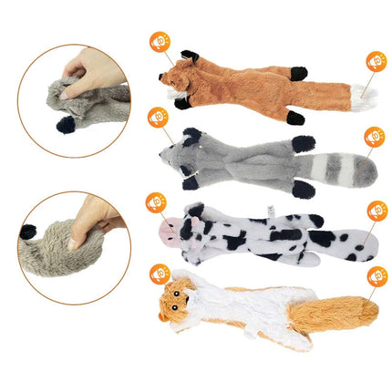 Vrolijk Interactief Hondenspeelgoed | Zacht Fleece Piepbeest | Duurzame Kauwspeeltjes | Dierlijke Vormen zoals Pinguïn, Vos en Eekhoorn | Veilig voor Tanden en Tandvlees | Langdurig Plezier voor Actieve Kauwers