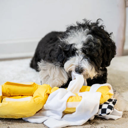 Interactieve Snuffelmat voor Honden | Duurzaam Polyester | Mentale Stimulatie voor Binnengebruik | Bevordert Neuswerktraining | Ideaal voor Regenachtige Dagen | 18 cm x 18 cm x 18 cm