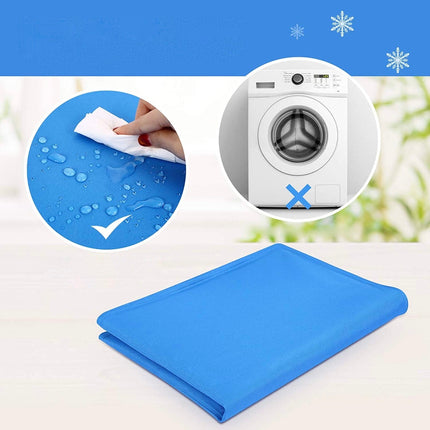 Draagbare Drukgeactiveerde Koelmat Huisdier | Zelfopladend & Lekvrij | Blauw | Maat L & XL