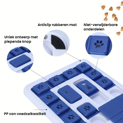 Innovatieve Hondenschotel | Mentale Uitdaging | Vertraagt Eten | Duurzaam | Gemakkelijk Te Reinigen | Voor Betere Spijsvertering | Anti-Verveling | Ideaal Voor Portiecontrole