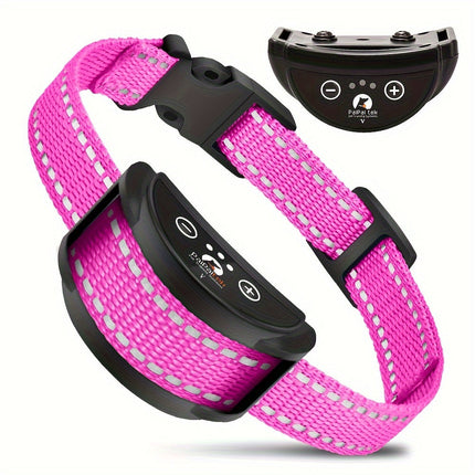 Oplaadbare vibrerende anti-blaf halsband voor honden | Verstelbaar nylon | Geen schokken | USB-oplaadbaar | Geschikt voor kleine en grote rassen | Lengte 20-70cm