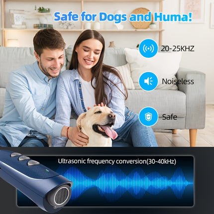 Anti-Bark Technology | Rechargeable | Sound Waves | USB Charging | Lithium Polymer | Dog Trainer | ABS Material
