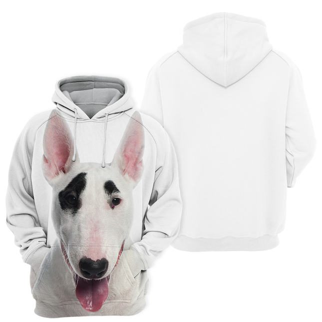 Zachte Hoodie voor Dierenliefhebbers met Hondmotief | Bull Terrier Print | Polyester-katoen Mix | Maten S-4XL