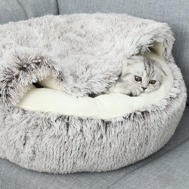CuddleCloud comfortabel huisdierenbed | Zacht lang pluche hondenmand en kattenbed | Warm, antislip, wasbaar en opvouwbaar | Diverse maten S-XL | Geschikt voor hond en kat