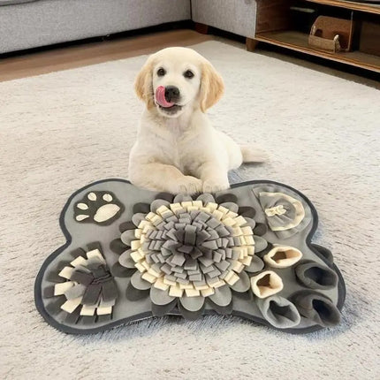Interactieve Snuffelmat Voor Honden | Voedselzoekspel | Neuswerktraining | Mentale Stimulatie | Vertraagd Eten | Polyestervezel | 64x43cm