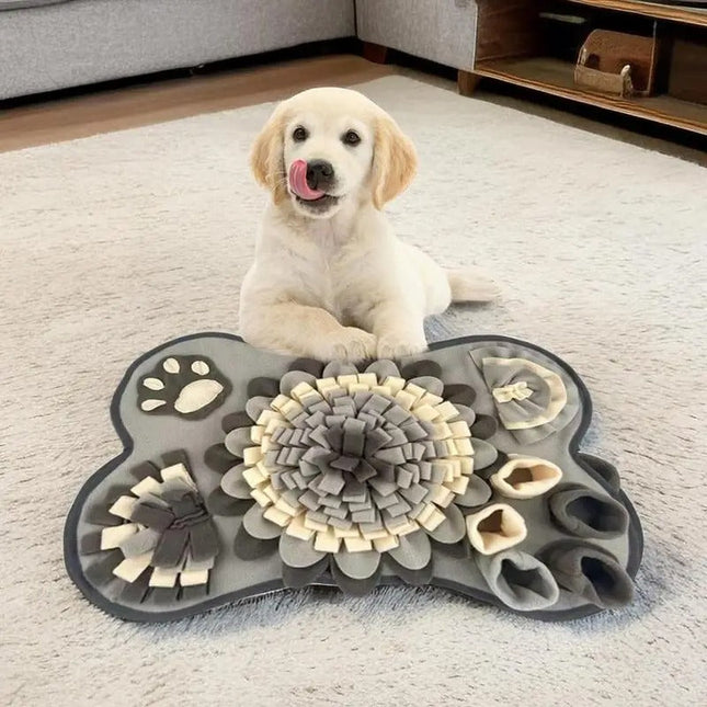 Interactieve Snuffelmat Voor Honden | Voedselzoekspel | Neuswerktraining | Mentale Stimulatie | Vertraagd Eten | Polyestervezel | 64x43cm