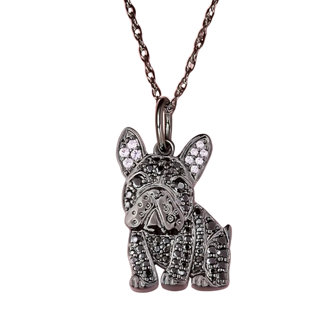 Beagle hanger ketting dames | 925 zilver | Uniek 3D ontwerp | Cute puppy dieren sieraad | Cubic zirconia | Cadeau hondenliefhebber | Memorial accessoire