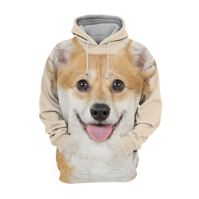 Corgi Sweater | Zachte Hoodie | Polyester-Katoen Mix | Grafische Print | Diverse Maten | Dierenvrienden