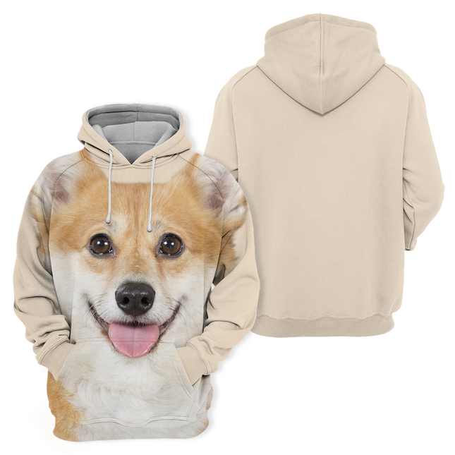 Corgi Sweater | Zachte Hoodie | Polyester-Katoen Mix | Grafische Print | Diverse Maten | Dierenvrienden