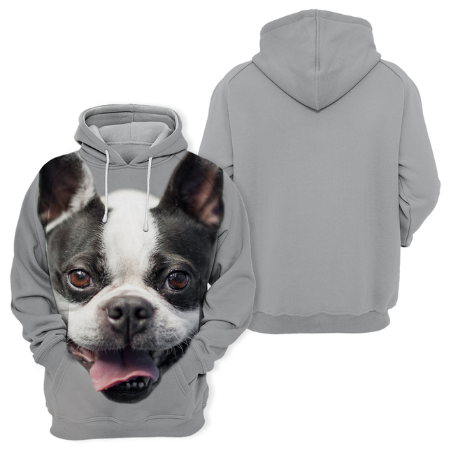 Boston Terrier Design | Unisex Hoodie | Maten S-4XL | Polyester en Katoen | Hoge Resolutie Print | Comfortabel en Duurzaam | Premium Stoffen | Geschikt voor Zowel Dames als Heren