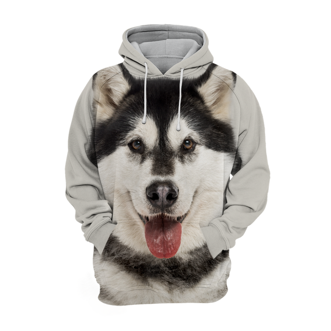 Alaska Husky Print | Zachte Hoodie | Unisex Design | Maten S-4XL | Hoogwaardige Polyester Katoen Blend | Comfortabel en Duurzaam | Perfect voor Dierenliefhebbers
