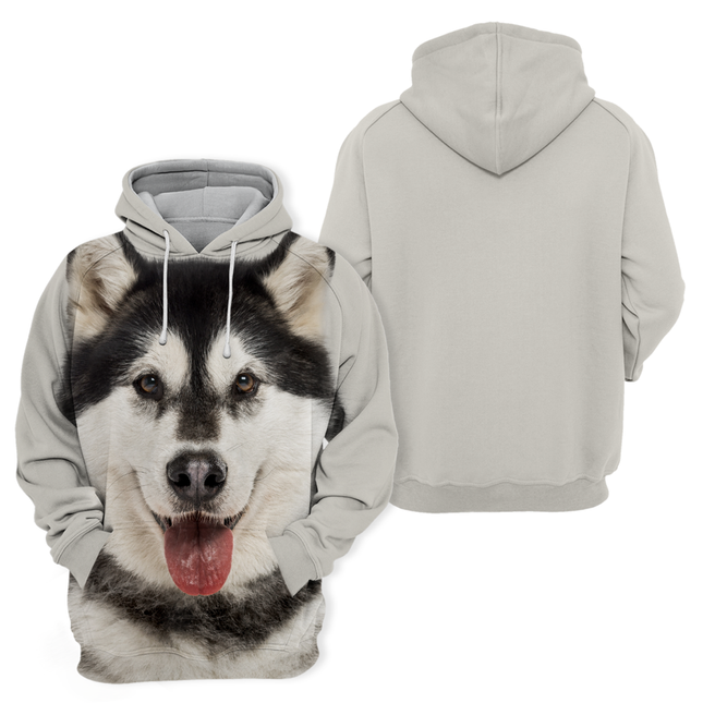 Alaska Husky Print | Zachte Hoodie | Unisex Design | Maten S-4XL | Hoogwaardige Polyester Katoen Blend | Comfortabel en Duurzaam | Perfect voor Dierenliefhebbers