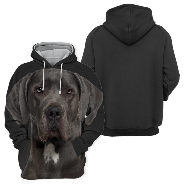 Hondenkleding | Hooded Sweatshirt | Zwart | Grote Honden | Zachte Stretch | Uniek Design | Unisex | Verkrijgbaar in Maten S-4XL