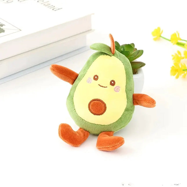 Avocadovormig Pluche Speelgoed | Duurzaam Kauwmateriaal | Interactief Spel met Piepgeluid voor Huisdieren