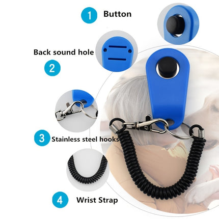 Kliker dla psów i kotów | Ring do treningu | Interaktywne urządzenie treningowe | Dźwięk głosu | Stalowa klamra