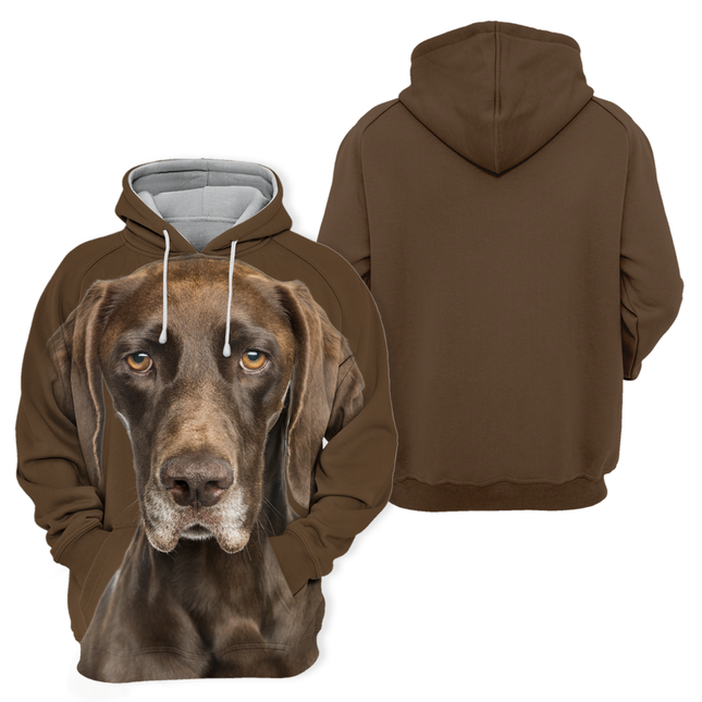 Duurzame Polyester Katoen Hoodie | Bedrukt met Duitse Staande Kortharen Design | Voor Liefhebbers van Honden | Maatbereik S-4XL