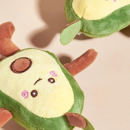 Avocadovormig Pluche Speelgoed | Duurzaam Kauwmateriaal | Interactief Spel met Piepgeluid voor Huisdieren