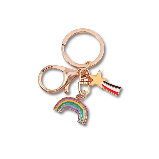 Sleutelhanger Dier Hert | Schattige Metalen Sleutelhanger voor Tas, Auto of Sleutels | Unisex Cadeau | DIY Accessoire & Bedel | Kerst, Verjaardag, Valentijn