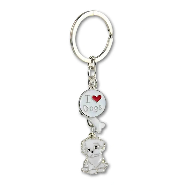 Jack Russell Terrier Sleutelhanger | Hondenhanger Sleutelring voor Dames en Heren | Zilver Metaal | Tas Hanger | Geschenk Idee Auto Sleutelhanger | Uniseks Accessoire