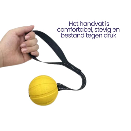 Duurzame EVA Speelbal Met Touw | Drijvend Hondenspeelgoed | Interactief Kauw- En Speelplezier | Geschikt Voor Alle Hondenmaten | Gele Bal