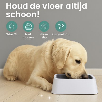 AquaFloat Waterbestendige Mat voor Honden Drinkbakken | Voorkomt Natte Vloeren en Vlekken | Ideaal voor Huisdieren