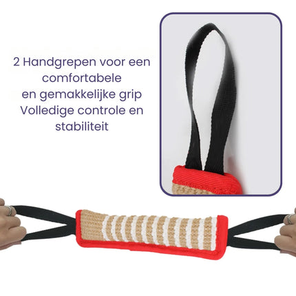 Hondentrainingskussen met Touwgrepen | Duurzaam Kauwspeelgoed | Veerkrachtig Bijtspeeltje voor Honden