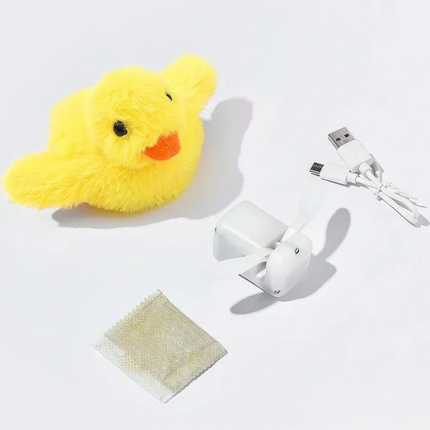 Interactie Katten Speelgoed | Elektrische Fladderende Eend | Rekenbaar USB | Quack Buddy™ | Voor Fysieke Activering en Jacht | Duurzaam Huisdierentertainment