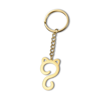 Schattige katten sleutelhanger van roestvrij staal | Dierenvorm keyring | Leuk cadeau voor kattenliefhebbers | Sleutelbos hanger voor tas, auto & kinderen