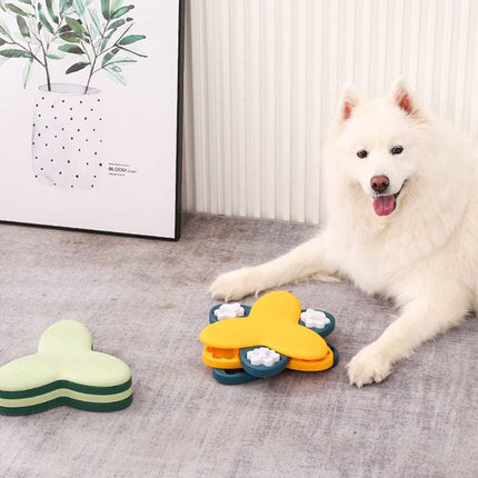 Interactief Voedingsspeelgoed Voor Honden | Vertraging Eten En Mentale Stimulatie | Duurzaam En Gemakkelijk Schoon Te Maken | Geschikt Voor Brokjes En Traktaties | Geel Of Groen | 24 cm