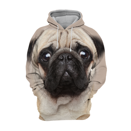 Hoodie met Mopshond Print | Unisex | Zacht en Duurzaam | Maten S-4XL