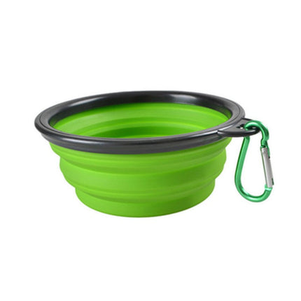 Opvouwbare voerbak voor honden en katten | Duurzaam TPR-rubber | Met karabijnhaak | Compact & lichtgewicht | Ideaal voor onderweg, reizen of wandelingen | Geschikt voor water en voer