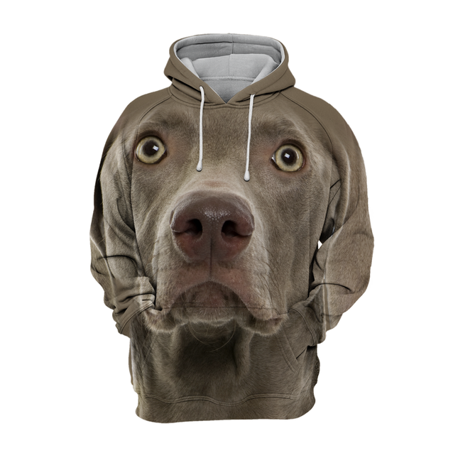 Weimaraner Print | Polyester Katoen Mix | Unisex Hoodie | Comfortabel en Duurzaam | Zachte Aanraking | Hoogwaardige Print | Maat S-4XL