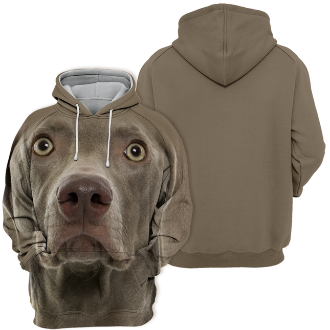Weimaraner Print | Polyester Katoen Mix | Unisex Hoodie | Comfortabel en Duurzaam | Zachte Aanraking | Hoogwaardige Print | Maat S-4XL