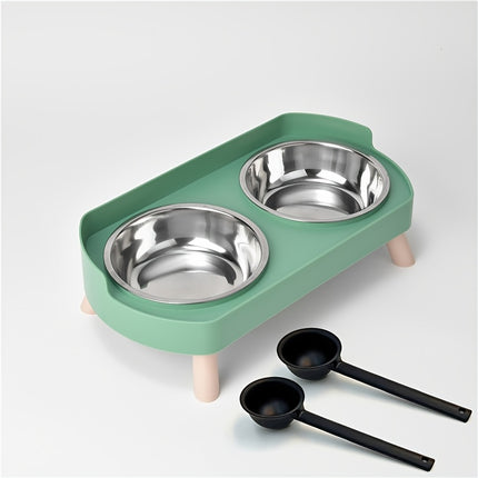 Roestvrijstalen Kattenvoerbak & Waterdispenser