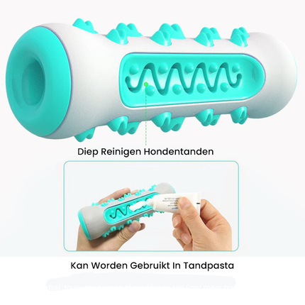 Kauwspeeltje voor Honden | Gebitsverzorging | Zacht Rubber | Limoen, Hemelsblauw, Geel | Verlicht Tandpijn bij Doorkomende Tandjes | Duurzaam en Veilig Speelgoed | 15CM