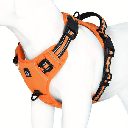 Reflecterend No-Pull Hondentuig | Nylon | Ademend | Met Handvat | Verstelbaar | Voor Wandelen en Training | Diverse Maten en en | Voor Kleine en Grote Honden