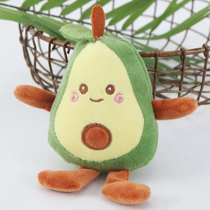 Avocadovormig Pluche Speelgoed | Duurzaam Kauwmateriaal | Interactief Spel met Piepgeluid voor Huisdieren