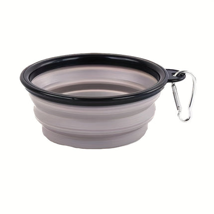 Opvouwbare voerbak voor honden en katten | Duurzaam TPR-rubber | Met karabijnhaak | Compact & lichtgewicht | Ideaal voor onderweg, reizen of wandelingen | Geschikt voor water en voer