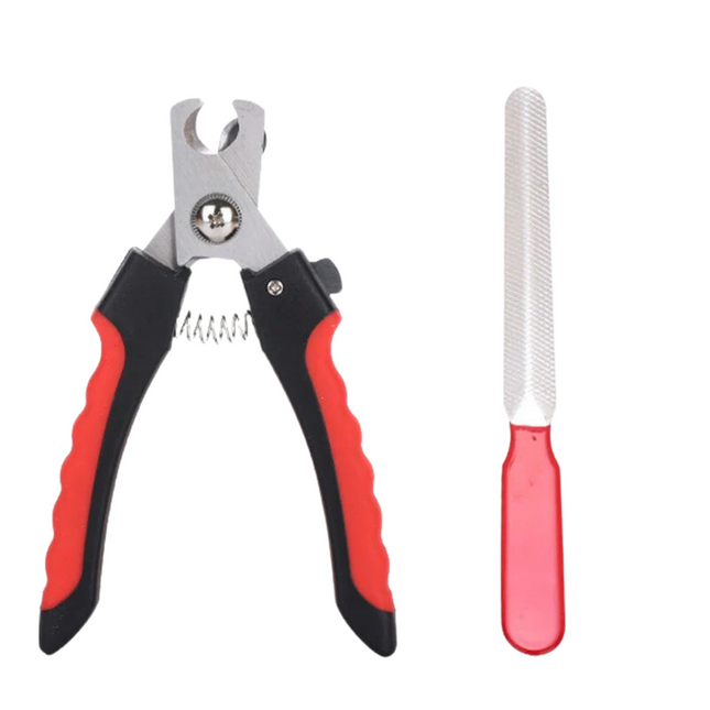 Duurzame Roestvrijstalen Nagelknipper voor Honden en Katten | Multifunctioneel met Comfortabele Rubberen Grip | Veilig en Precies Trimmen