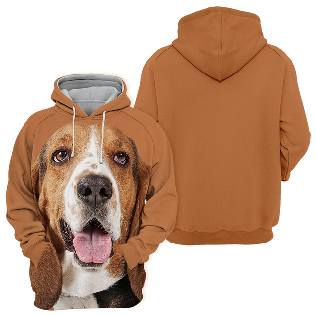 Unisex | Zachte Hoodie Voor Dierenliefhebbers | Premium Mix Polyester en Katoen | Maat S-4XL | Basset Hound Design | Langdurige Comfort en Kleurvastheid | High Definition Print | Tweezijdig Stretchstoff