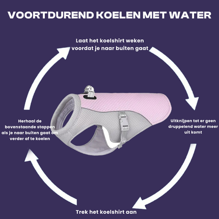 Lichtgewicht Verkoelend Hondenjasje | UV-Bescherming | Verstelbaar en Wasbaar | Blauw/Groen/Roze