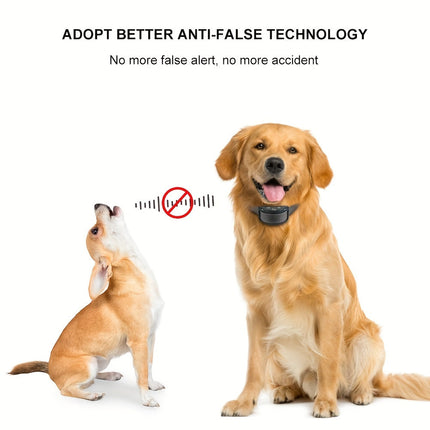 Oplaadbare vibrerende anti-blaf halsband voor honden | Verstelbaar nylon | Geen schokken | USB-oplaadbaar | Geschikt voor kleine en grote rassen | Lengte 20-70cm