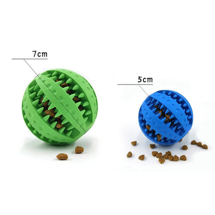 Duurzame Kauwbal Met Traktatie | Interactief Speelgoed Voor Honden | Gebitsreiniging En Tandvleesverzorging | Veilig Kauwrubber | Voorkomt Tandplak En Tandsteen | Met Langdurige Speelplezier | Gezonde Adem | Groen