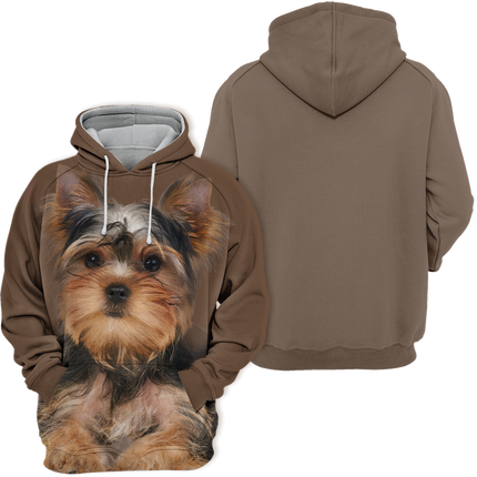 Yorkshire Terrier Design | Comfortabele Unisex Hoodie | Zacht en Duurzaam | Hoge Resolutie Print | Maten S-4XL