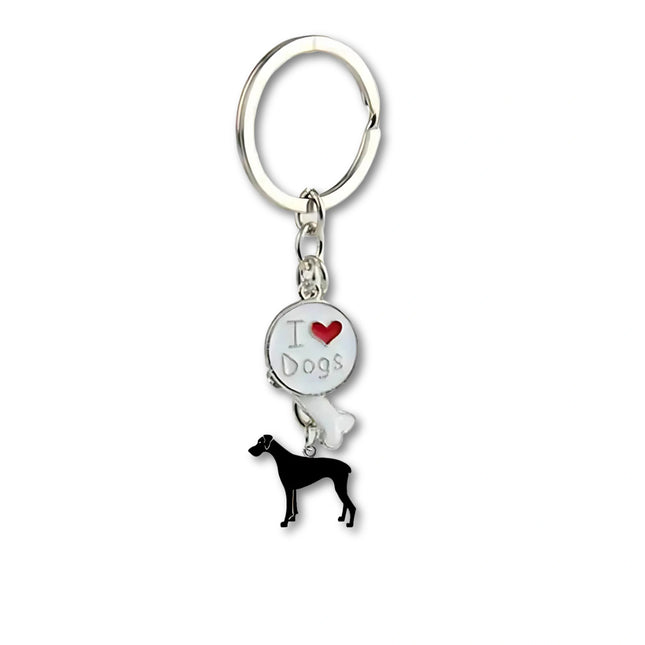 Jack Russell Terrier Sleutelhanger | Metaal Zilver | Hondenhanger | Unisex Sleutelring voor Auto, Tas & Cadeau | Dierenvriend Accessoire