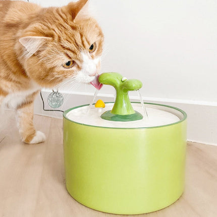 Automatische Keramische Waterdispenser voor Katten | Milieuvriendelijke Stille Drinkfontein | Dubbele Filtratie en pH-balans | Inclusief Pomp en Filter | Verkrijgbaar in Maten S en L