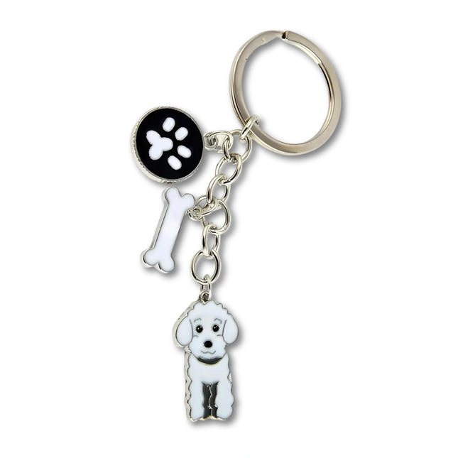 Jack Russell Terrier Sleutelhanger Metaal | Unisex Honden Sleutelring | Auto Sleutelhanger & Tasaccessoire | Zilver Geschenk voor Dierenliefhebbers