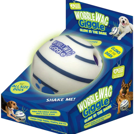 Giechelende Speelbal Voor Honden | Glow In The Dark | Duurzaam Kunststof | Voor Alle Hondenrassen | Geen Batterijen Nodig | Groene Interactieve Bal
