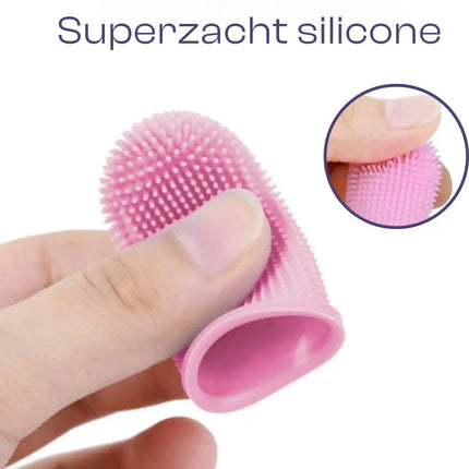 Zachte Siliconen Borstelharen voor Huisdier | Gemakkelijk Handvat Design | Duurzaam Siliconen | Roze, Blauw, Wit