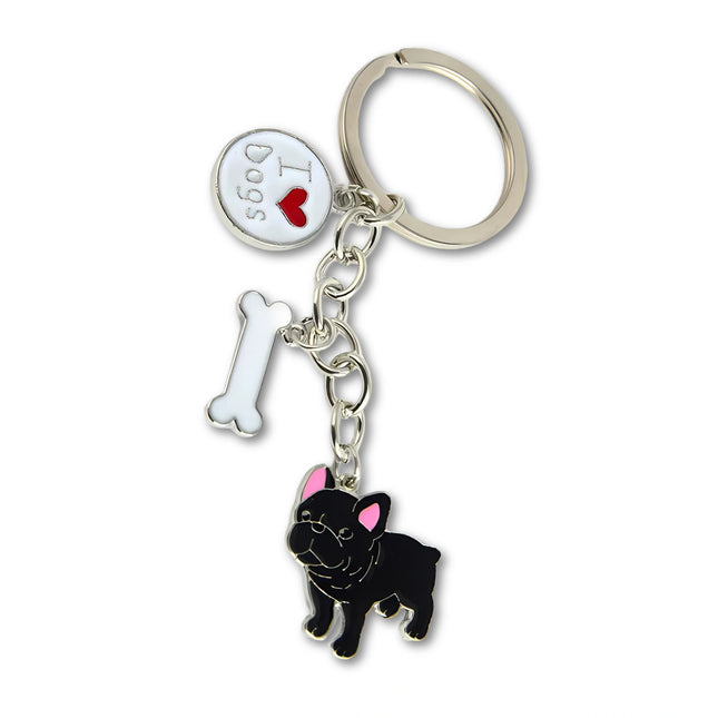 Jack Russell Terrier Sleutelhanger voor Vrouwen en Mannen | Metalen Hond Hanger | Sleutelring | Tashanger | Zilver | Origineel Cadeau